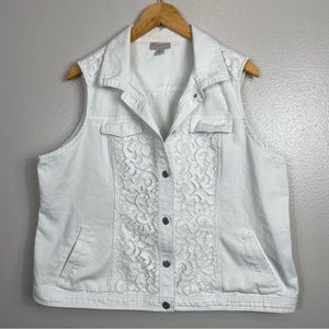 Dress Barn Sleeveless Denim Jacket